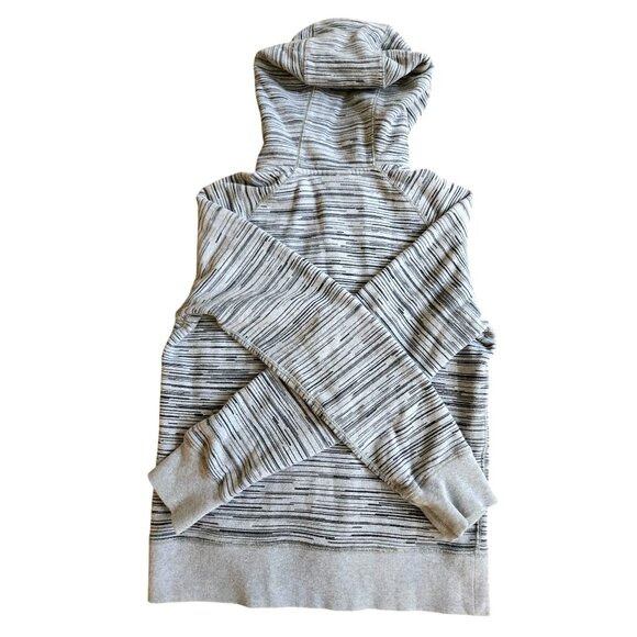 Nike Men's Small Gray Speed Striped Full-Zip Vintage Hoodie w patch logo - Picture 4 of 4
